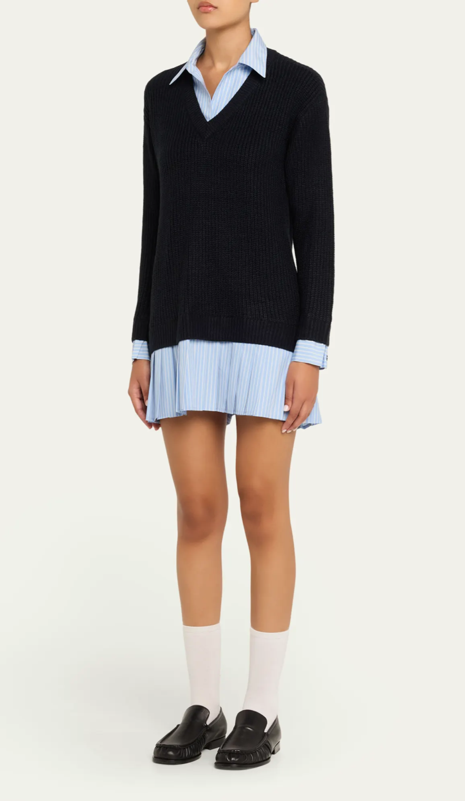 Loreli Combo Mini DressNavy/Blue