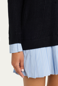 Loreli Combo Mini DressNavy/Blue