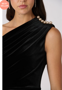 Ola Velvet Gown Jet