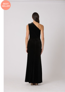 Ola Velvet Gown Jet