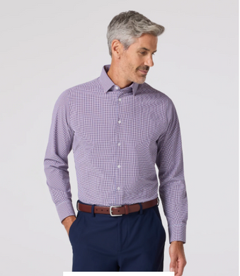 Leeward Dress Shirt Mulberry Sam Plaid