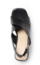 Load image into Gallery viewer, Vinny Wedge Sandal Black