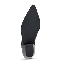 Load image into Gallery viewer, Ashton Ankle Boot Black w Silver Tip