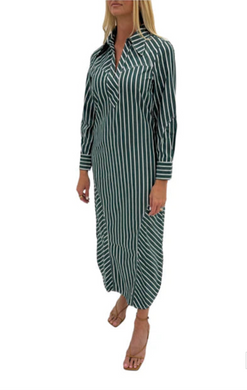 Drew Midi Hunter Poplin Stripe