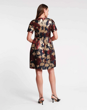 Load image into Gallery viewer, Michelle Jacquard Mini Dress Navy Gold Multi