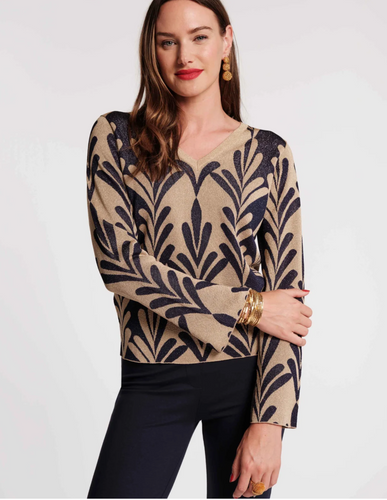 Dakota Knit Top Royal Palm Knit