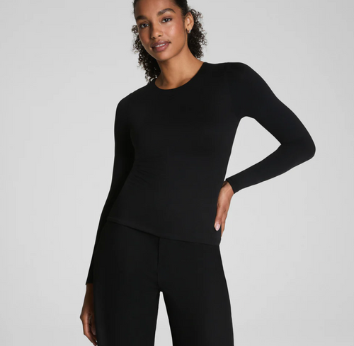 Smooth Jersey LS Top Black