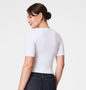 Smooth Jersey SS Top White
