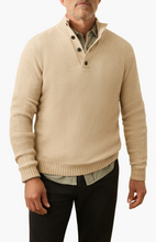 Load image into Gallery viewer, Quarter Button Sweater Alpine Khaki