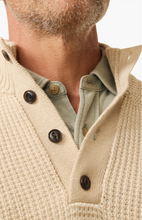 Load image into Gallery viewer, Quarter Button Sweater Alpine Khaki