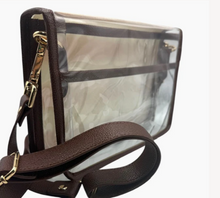 Load image into Gallery viewer, Crimson Check Clear Bag w/Elephant