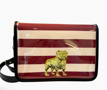 Load image into Gallery viewer, Maroon Stripe Clear Bag Bulldog