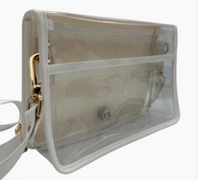 Load image into Gallery viewer, Orange Stripe Clear Bag w/Gold