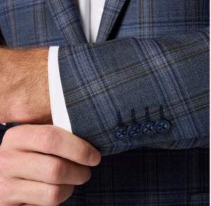 Lavalle Blazer Navy Multi Windowpane