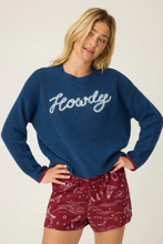 Load image into Gallery viewer, Howdy Snuggle Sweater Navy