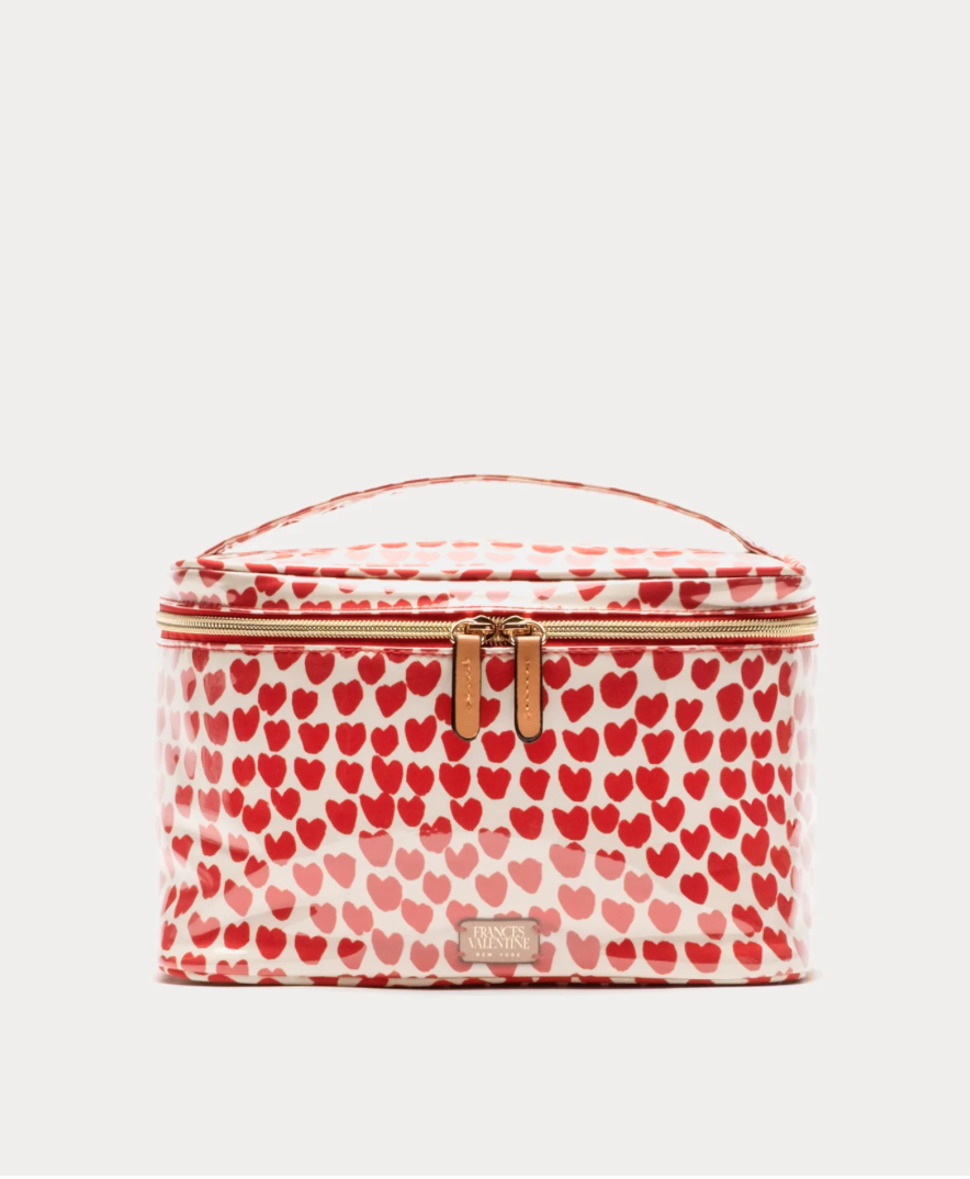 Cosmetic Train Case Hearts