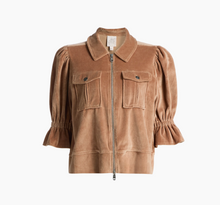 Load image into Gallery viewer, Holly Velour Zip-Front Jacket
