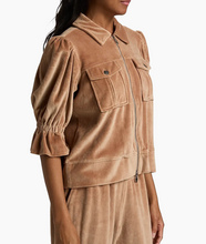Load image into Gallery viewer, Holly Velour Zip-Front Jacket