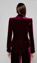 Load image into Gallery viewer, Marie Velvet Double Breasted Blazer Port