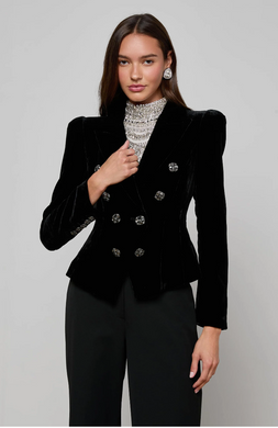 Bethany Velvet Structured Blazer