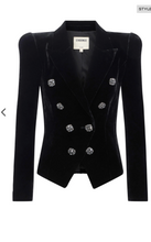 Load image into Gallery viewer, Bethany Velvet Structured Blazer