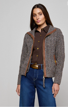 Load image into Gallery viewer, Shiloh Suede Trim Cable Cardigan