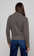 Load image into Gallery viewer, Shiloh Suede Trim Cable Cardigan