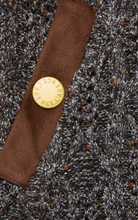 Load image into Gallery viewer, Shiloh Suede Trim Cable Cardigan