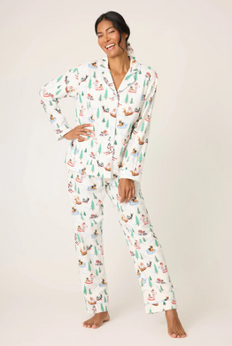 Sleigh All Day  Print Flannel PJ Set