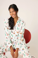 Load image into Gallery viewer, Sleigh All Day  Print Flannel PJ Set