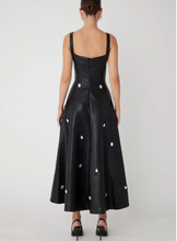 Load image into Gallery viewer, Faux Leather Dress with Crystals