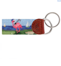 Load image into Gallery viewer, S&amp;B Fairway Flamingo Key Fob