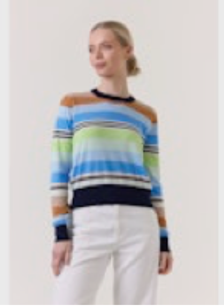 Ivy Stripe Crew Neck Sweater