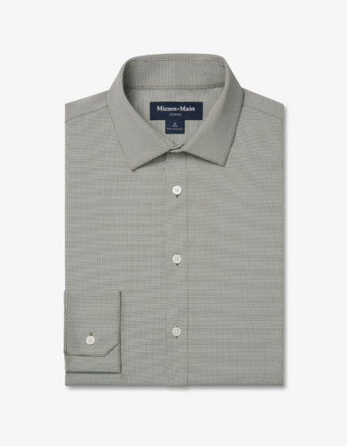Leeward Dress Shirt Olive Straton Check