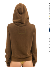 Load image into Gallery viewer, 5  Stripe Hoodie Chocolate/White Neon