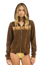 Load image into Gallery viewer, 5 Stripe Hoodie Chocolate Espresso