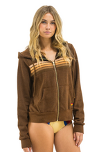 Load image into Gallery viewer, 5 Stripe Hoodie Chocolate Espresso