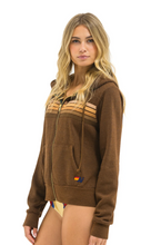 Load image into Gallery viewer, 5 Stripe Hoodie Chocolate Espresso