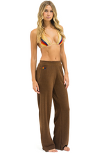 Load image into Gallery viewer, 5 Stripe Wide Leg Sweatpants Chocolate