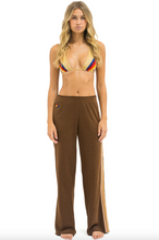 Load image into Gallery viewer, 5 Stripe Wide Leg Sweatpants Chocolate