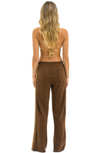 Load image into Gallery viewer, 5 Stripe Wide Leg Sweatpants Chocolate