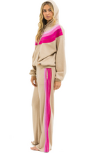 Load image into Gallery viewer, Wave Stripe Hoodie Sand/Pink