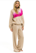 Load image into Gallery viewer, Wave Stripe Hoodie Sand/Pink