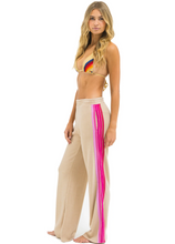 Load image into Gallery viewer, 5 Stripe Wide Leg Sweatpant Sand