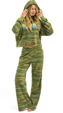 Load image into Gallery viewer, 5  Stripe Cropped Pullover Hoodie Camo