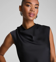 Load image into Gallery viewer, Sleeveless Cowl Neck Top Black