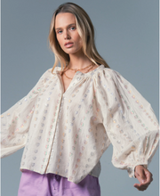 Load image into Gallery viewer, The Minka Heart Print Lurex Top