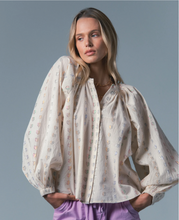 Load image into Gallery viewer, The Minka Heart Print Lurex Top