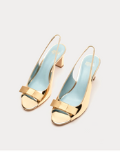 Load image into Gallery viewer, Reese Slingback with Bow Gold