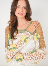 Load image into Gallery viewer, Mesh Sqeeze Lemon Sweater